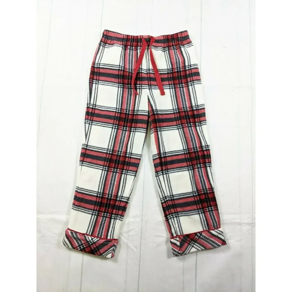 Pajamagram Red Black & White Fleece Plaid Pjs Youth 4T